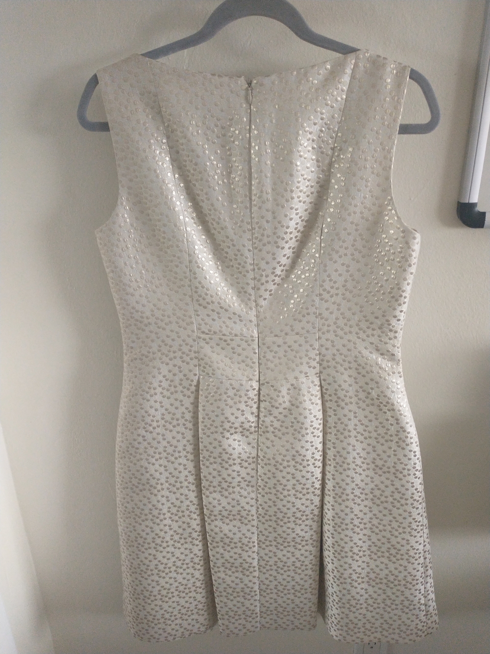 Ralph Lauren Ivory Sequin-Embellished Sleeveless Dress Size 10
